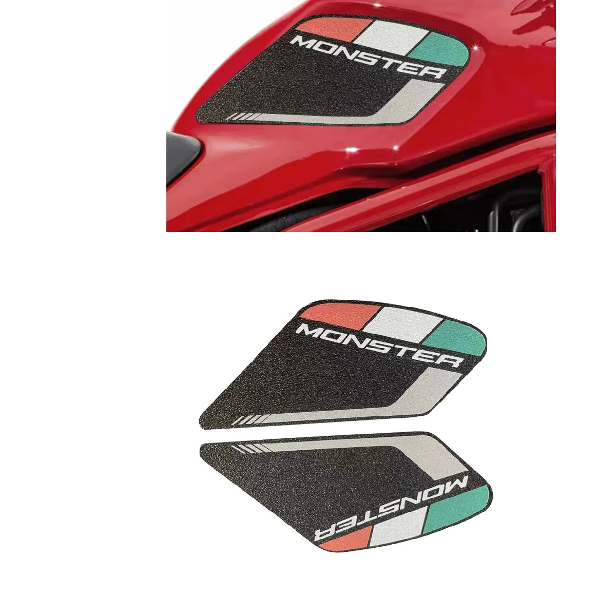 For Ducati Monster 797 821 1200 2017-2019 18 Sticker Motorcycle Anti-slip Side Tank Pad Protection Knee Grip Mat