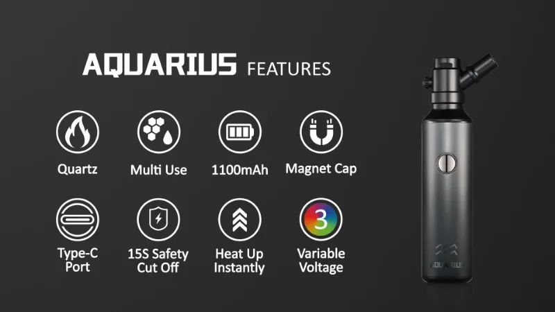 Anix Aquarius elektronische Zigarette Kits Wachs Vapor izer Stift 1100mah Batterie Magnet Anschluss dritten Gang variable Spannung Vape Kit_Saf040a36828341a090507fd297e258d9I