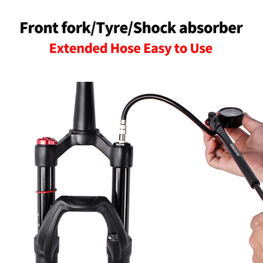 ROCKBAO MTB Bike High Pressure Air Pump 300PSI Cycling Accesory  Mini Pump Mountain Bicycle Tyre Portable Inflator