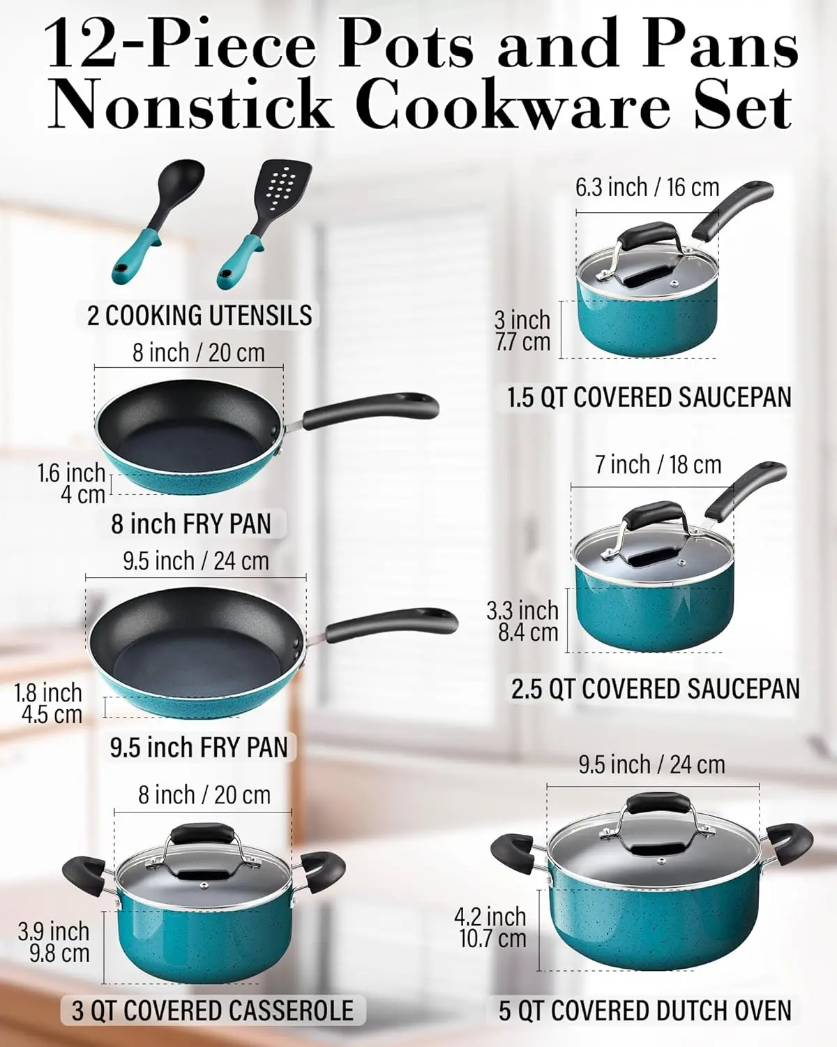 12-Piece Nonstick Cookware Set 2