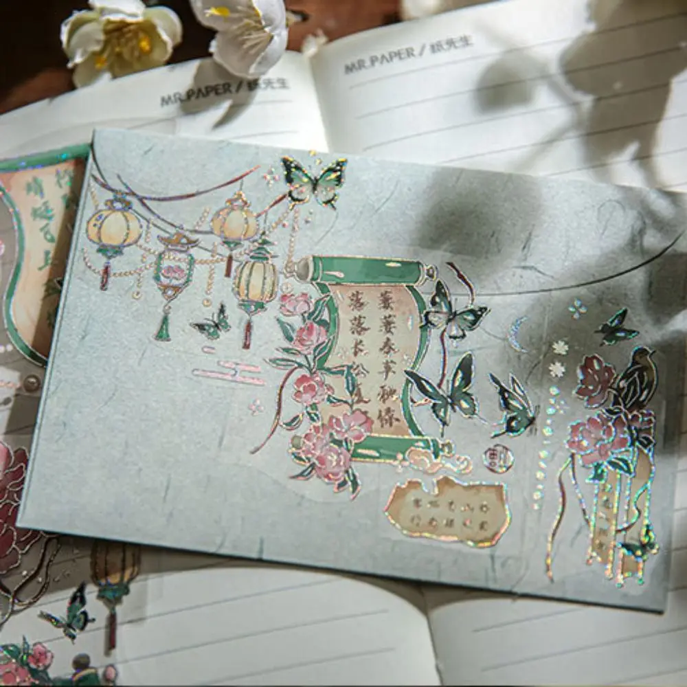 

Этикетки, наклейки, декоративные ретро-узоры, цветочный ручной инструмент для учетной записи, ПВХ, ручная работа, Набор наклеек Goka, канцелярские принадлежности