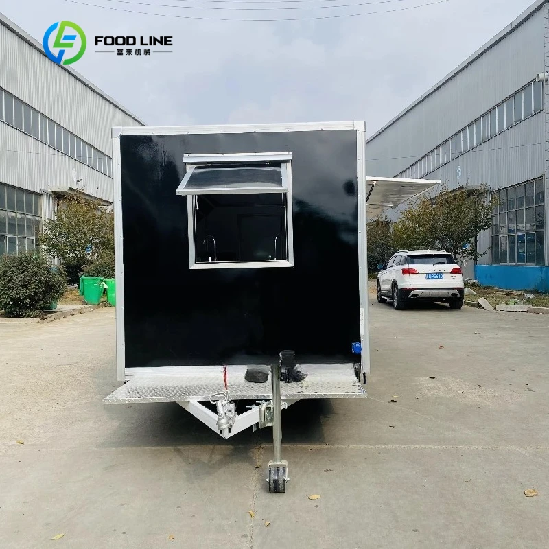 Attrezzatura per catering completa da 12 piedi Carrello per alimenti Carrello per alimenti per hot dog Rimorchio per alimenti personalizzato USA con attrezzatura da cucina completa per ristorante - immagine 5