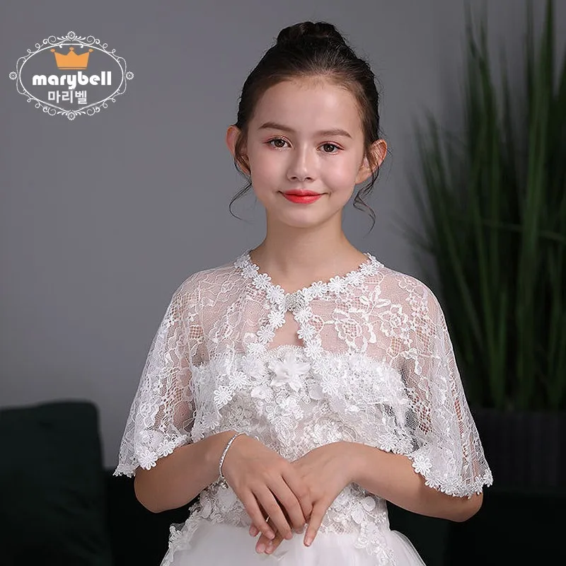여아 레이스 아우터 봄 여름 한국 스타일 아동 숄 어린이 햇빛 가리개 오픈 가디건 상의