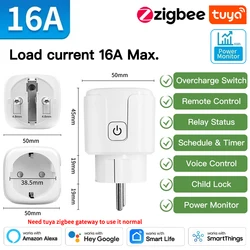 Smart WiFi Plug EU 16A/20A with Power Monitoring & Voice Control - Zigbee Version 16A