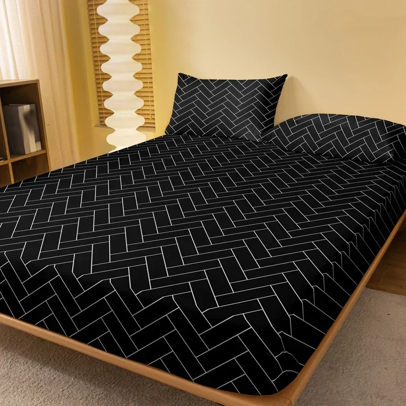 1 Piece of Harrow Porcelain Pattern Frosted Bedsheet, Bedroom Printed Bedspread, Bedding (Excluding Pillowcases) 2