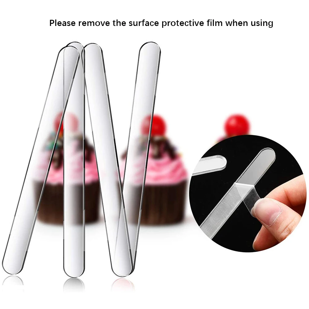 10pcs Food Grade Acrylic Ice Cream Sequin Sticks New Summer Homemade Popsicle Accessories Reusable Creative Kitchen Model Stick