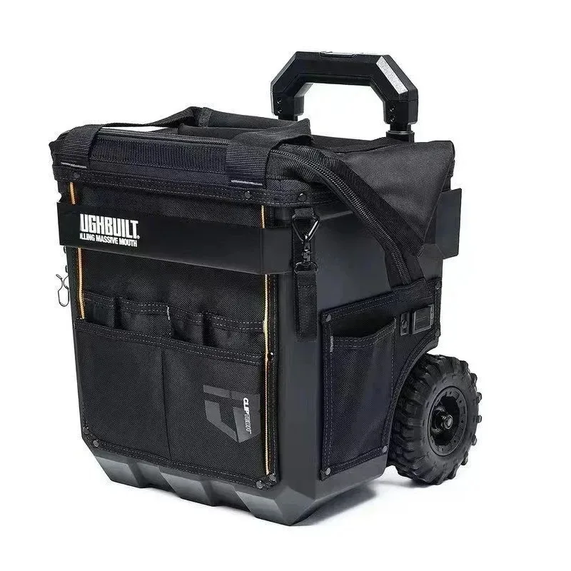TOUGHBUILT Multifunctional Toolbox Hard Bottomed Pull Rod Trailer Handbag Professional Electrician Repair Waterproof Tool Bag 2