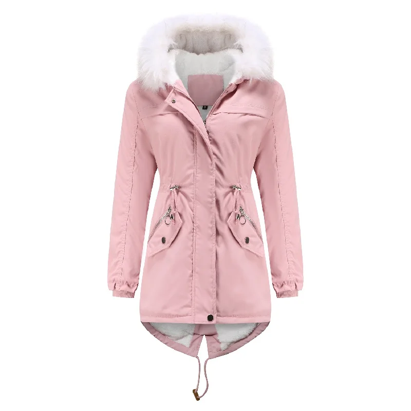 Furred Collar Long Padded Women Clothing 2023 New Arrivals Large Size Mid Length Version Women's Winter Jackets Padding Coat