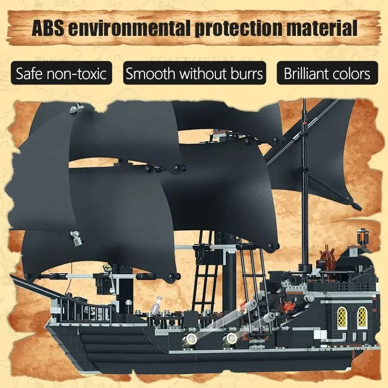 Pirates The Black Pearl Queen Anne's Revenge Ship Boat Fit 4195