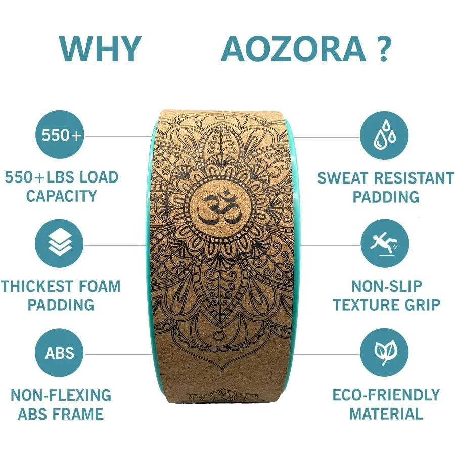 Yoga Wheel 13" with Most Detailed Book Step by Step Guide on How to Do 30+ Poses,! Perfect for Stretching and Improving Backbend