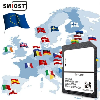 Scheda SD di navigazione con mappe UE/Regno Unito 2020/2021 aggiornate per navigatore satellitare per auto Toyota Prius/RAV4/Urban Cruiser/Verso/Yaris con GPS TNS350