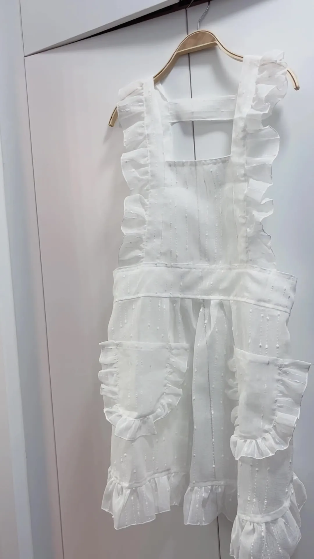 AXUHENGO Grembiule per unghie senza maniche da cameriera Donna Grembiule da cucina per adulti da