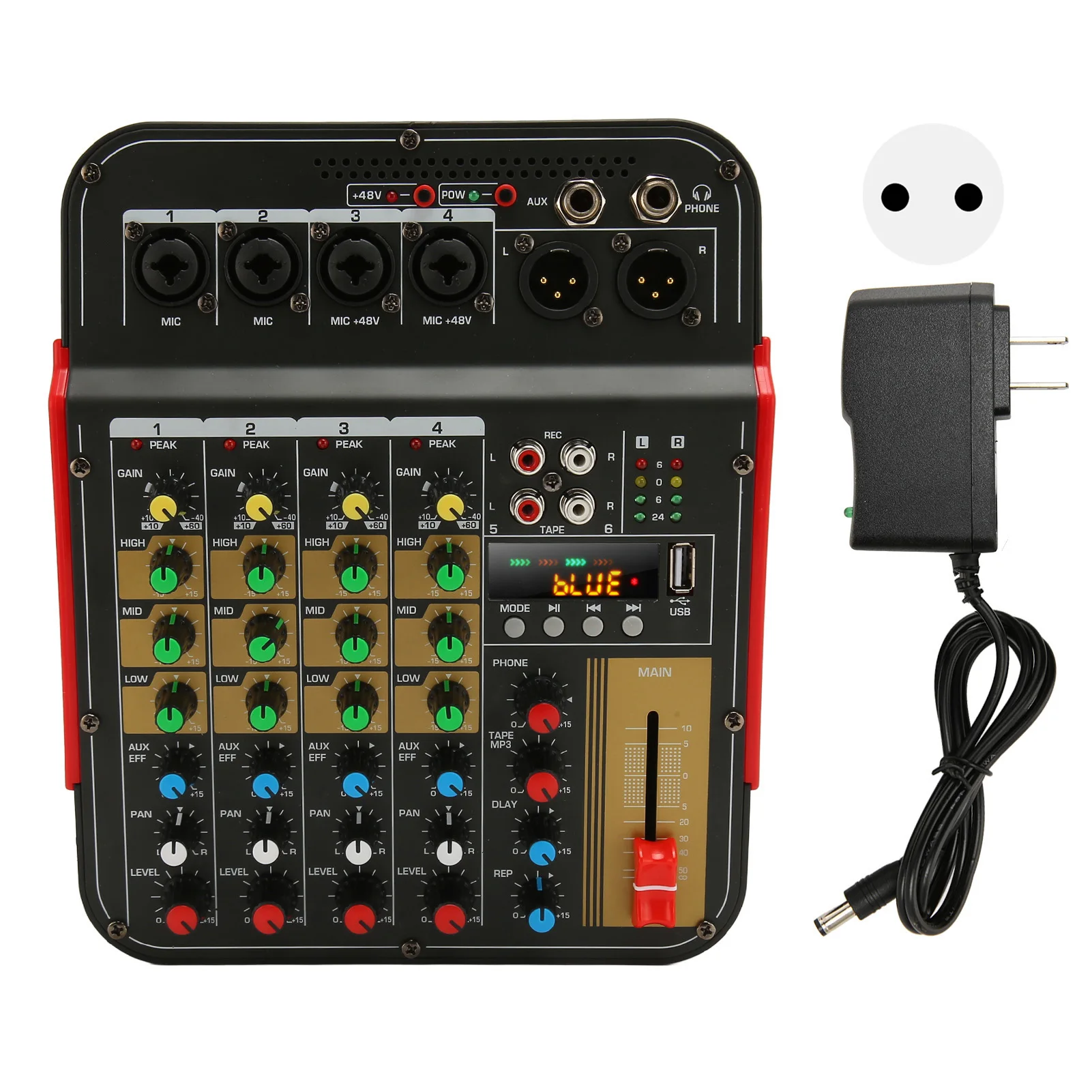 ProfessionalSoundMixer100240V4MicrophoneJacks4Channel