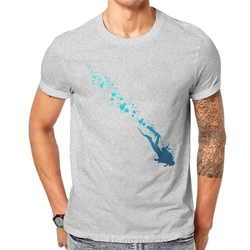Blue Diver Scuba Diving Graphic Unisex Oversized T - Shirt - XXXL (GRAY)