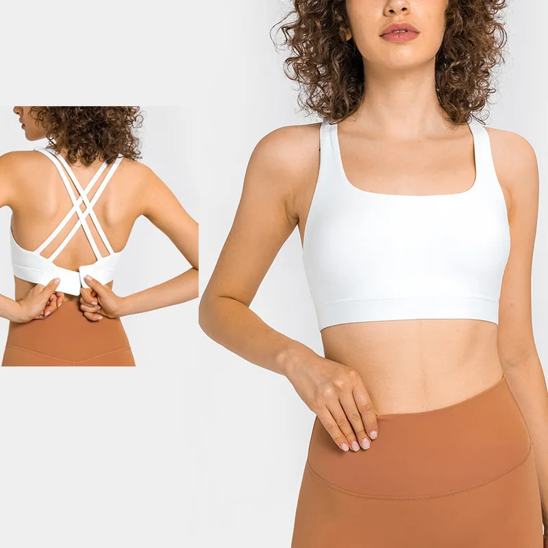 

Women Sporty Bra Sexy Bra High Support Impact Sports Underwear Running Quick DryTank Top Fitness Gym Padded Bralette