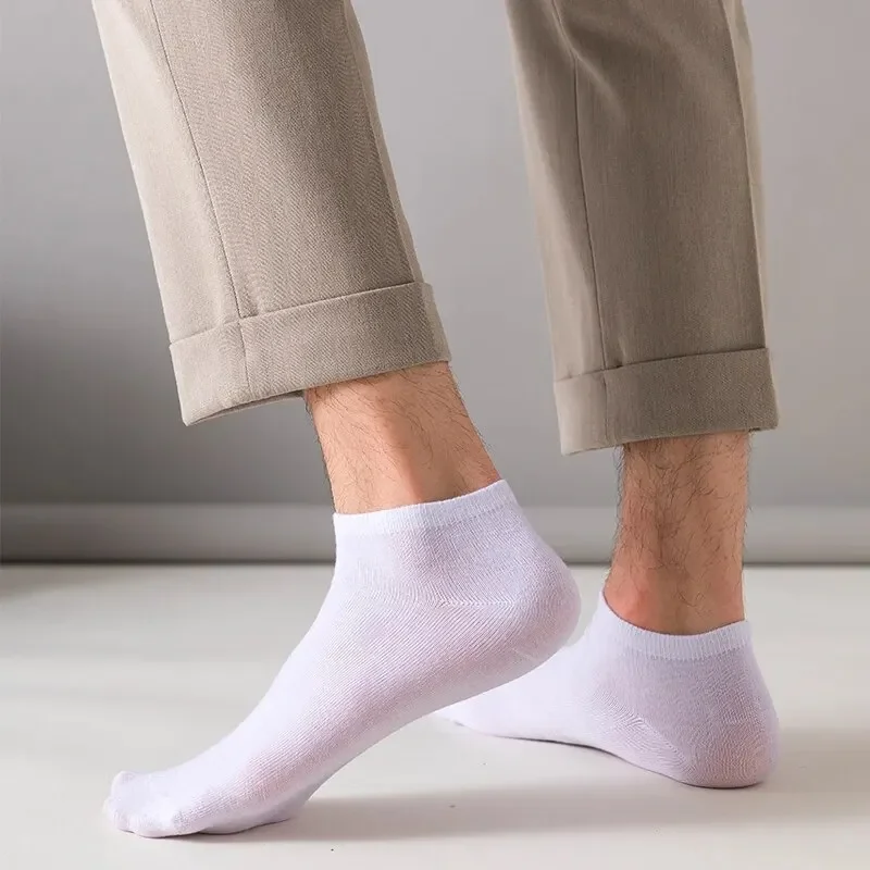 Solid Ankle Socks Meias de tornozelo unisex cor s&oacute;lida Meias de barco casuais femininas tornozelo corte baixo macias e leves