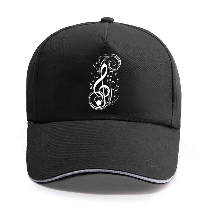 

Nova música nota impressão engraçada boné de beisebol unisex feminino masculino casual chapéu de algodão snapback