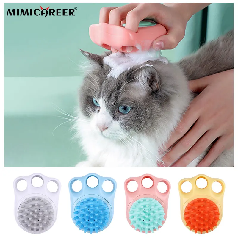 

Portable Pet Shampoo Massager Bath Brush Bathroom Dog Washing Dispenser Grooming Shower Comb Soft Cat Claw Cleaning Tools