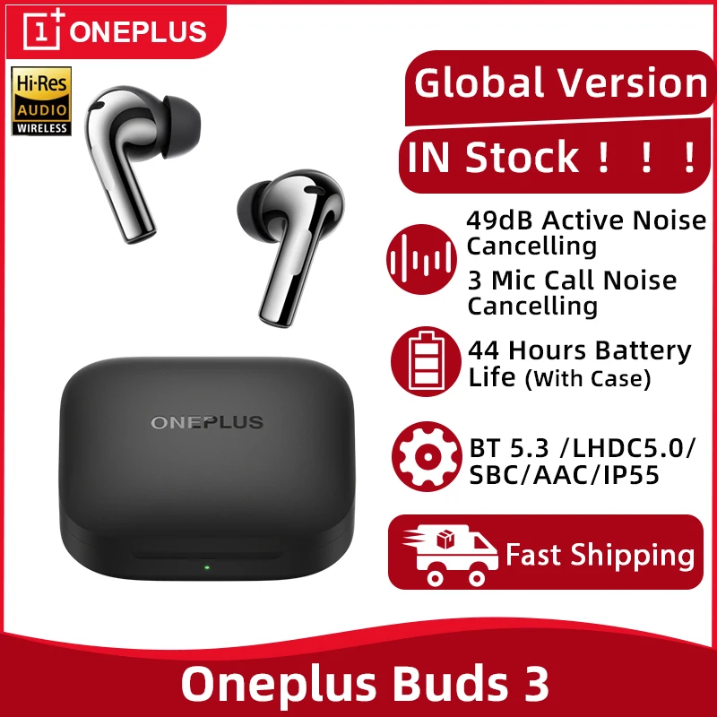 Глобальная версия Oneplus Buds 3 TWS Bluetooth-наушники 49dB с активным шумоподавлением, беспроводные наушники для Oneplus 12