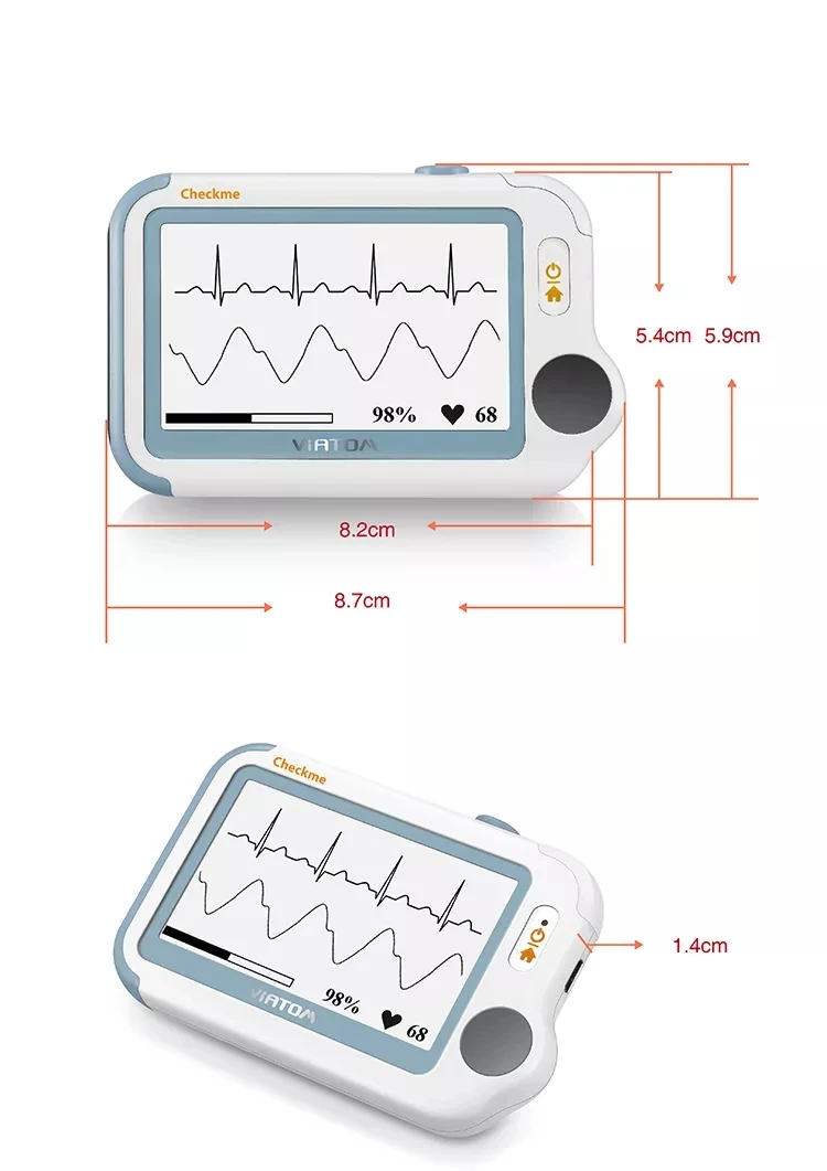 Medical Portable Handheld Vital Signs ECG Monitor Heart Rate Digital Pulse ECG Machine Give A Smart Watch As Gift