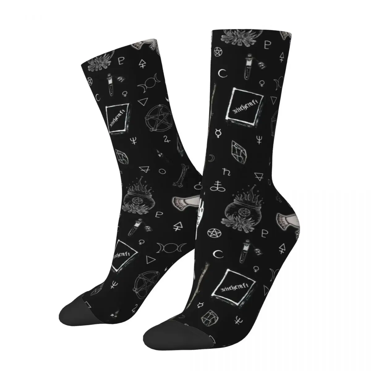 

Witchy Witchcraft Socks Men Women Casual Goth Magic Dark Socks Novelty Spring Summer Autumn Winter Middle Tube Socks Gift