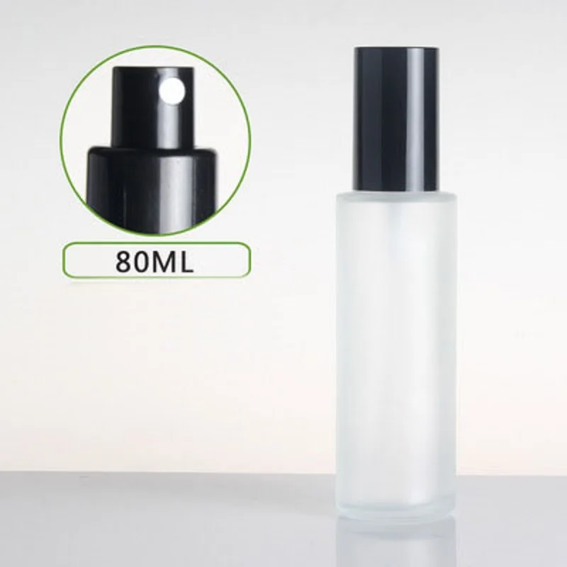 

80ml frosted/green/blue/white glass bottle press pump lid serum/lotion/emulsion/foundation/gel moisture toner cosmetic packing