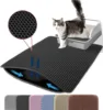 Cat Litter Mat Non Slip Big Pet Litter Box Filter Mat Double Layer Wear Resistant Waterproof Cat Litter Mat Pet Clean Supplies