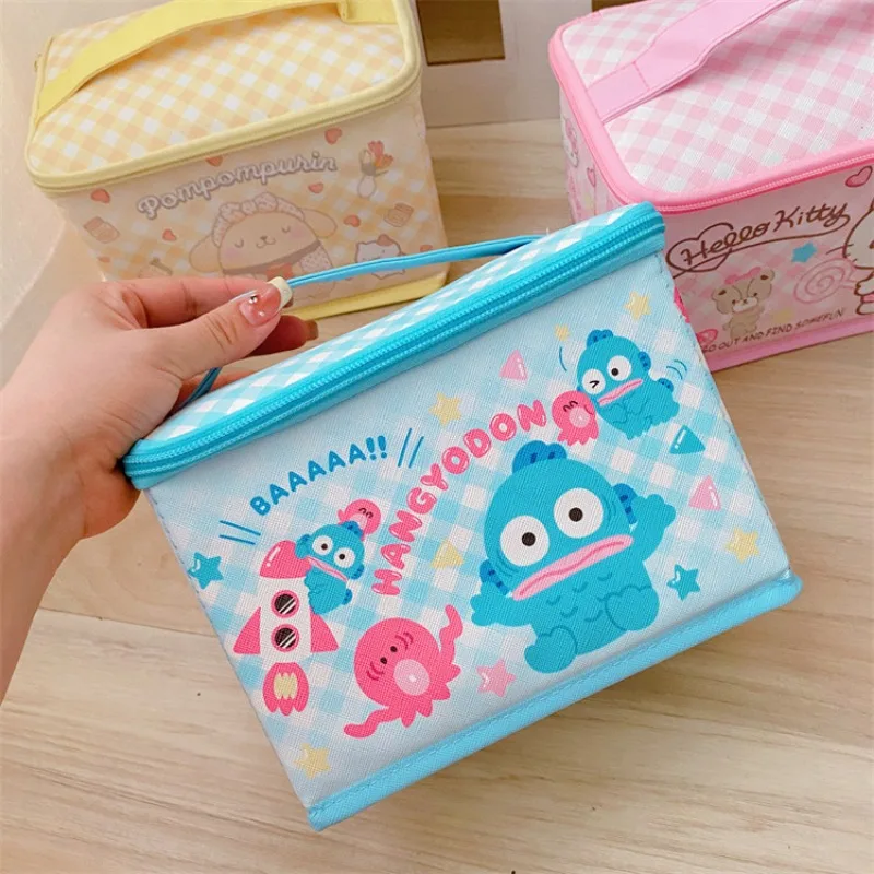 Kawaii Sanrio Hello Kitty Storage Box Cinnamoroll My Melody Kuromi Animes  Home Organizer Foldable Organiser Storage Box with Lid