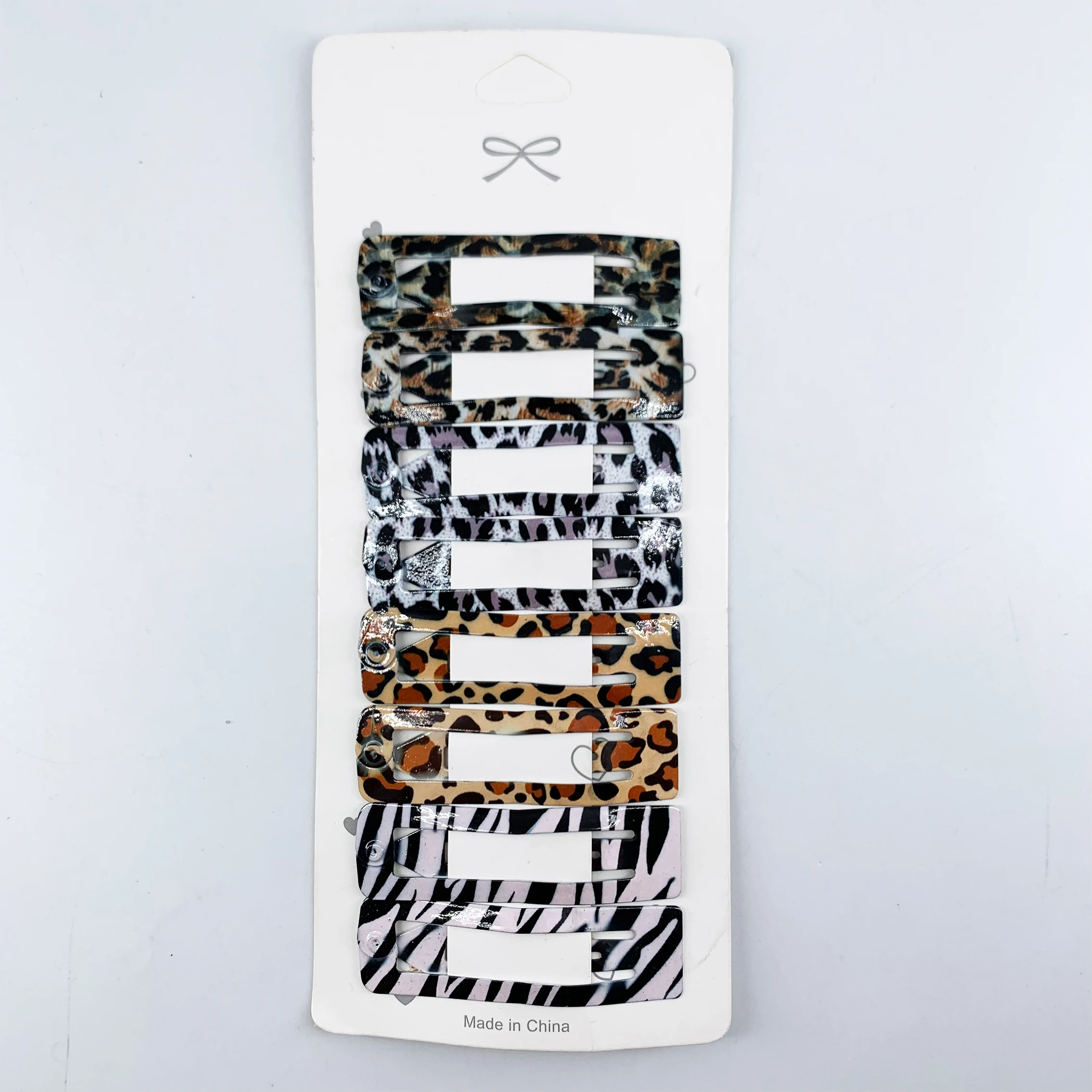 8 teile/satz Leopard Print Haar Clips für Frauen Mädchen Vintage Geometrische Drop BB Clips Pony Haarnadeln Barrettes Haar Zubehör – Detail 11