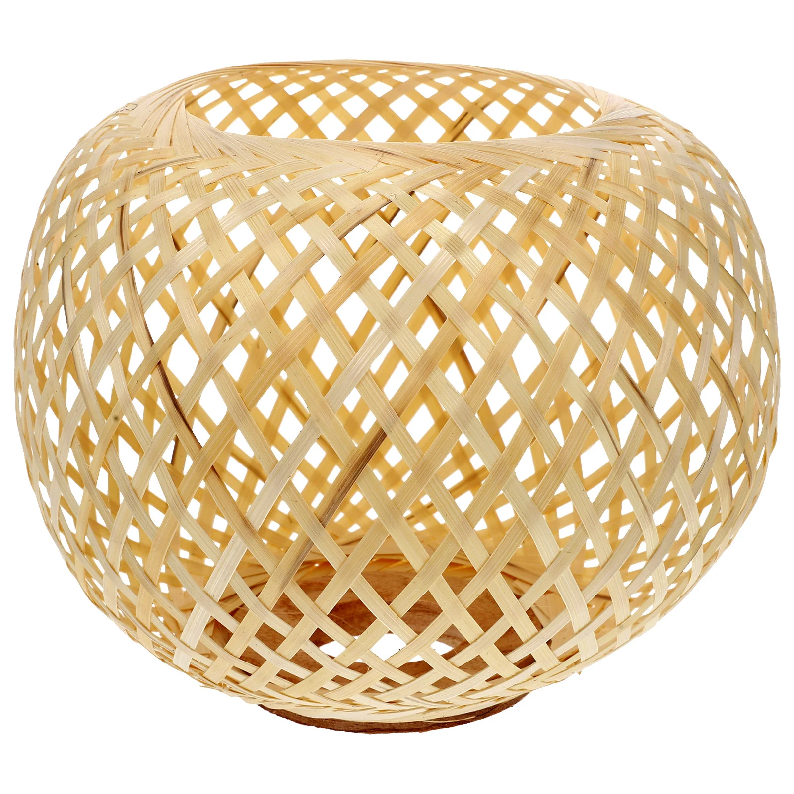 Woven Bamboo Lampshade Light Bulb Cage Guard Rattan Basket Chandelier Lamp Shade Light Cover bamboo laundry basket brown 72 l