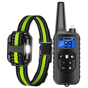 Dog Shock Collar with Remote, Dog Training Electric Collar, Waterproof Rechargeable,Dog Shock Collar with LED Light, Beep, Vibra 2