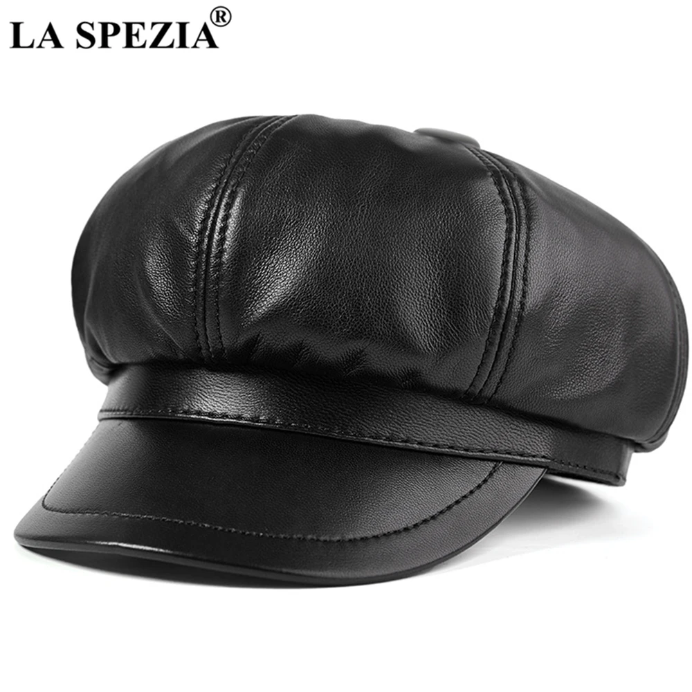Genuine Leather Hats Women Newsboy Cap Beret Autumn Winter Cotton Newsboy Cap Berets Hat