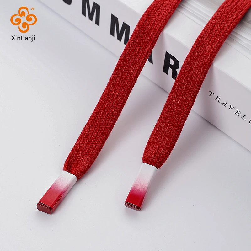 Flat Cotton Hoodie String Stoppers Fat Drawstrings Twisted Cord Pants Rope Drawstring Replacement DIY Sewing Accessories 12mm Cotton rope,Clothing accessories