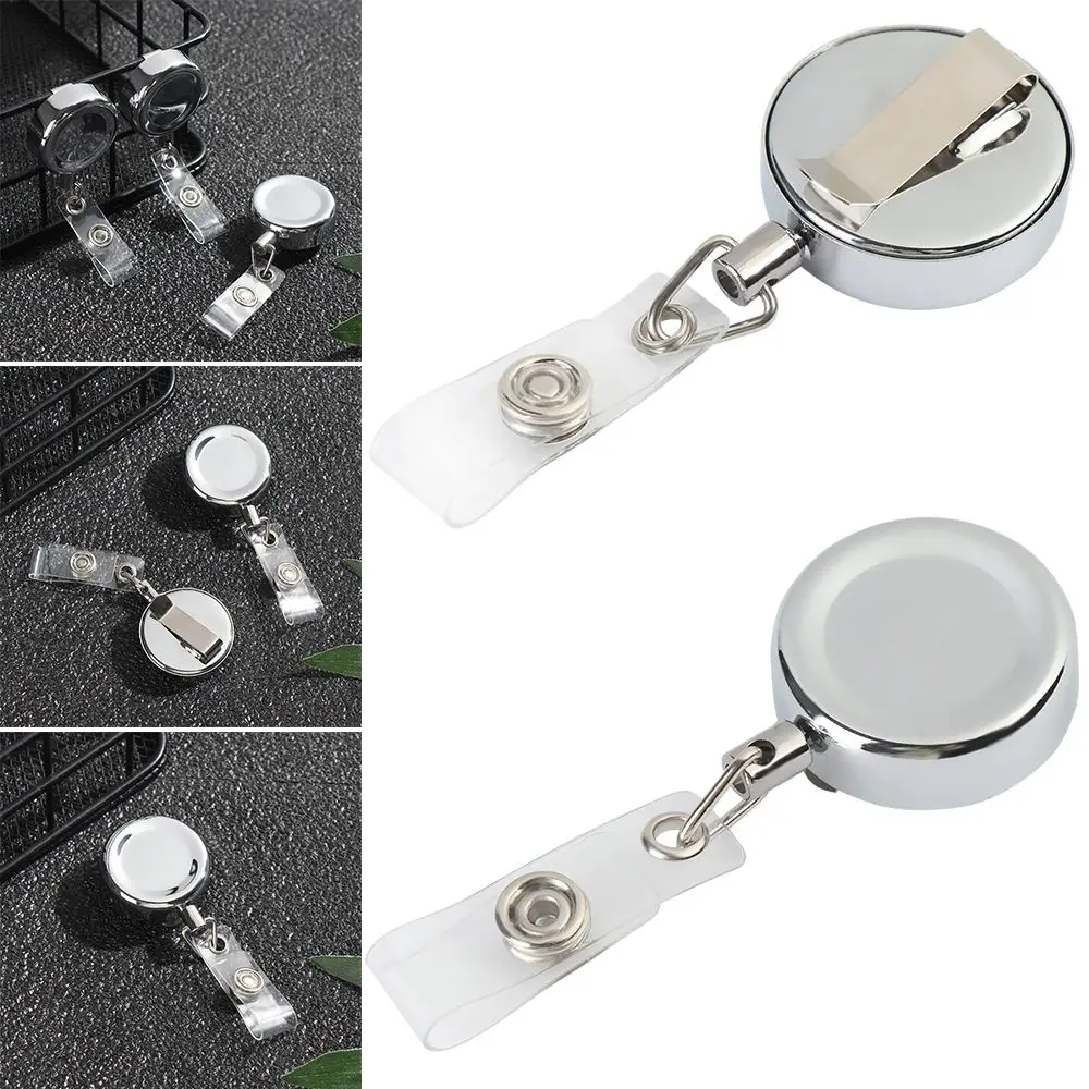 

1pc Unisex Anti-Lost Clip Stationery ID Name Card Badge Holder Lanyards Retractable Key Ring