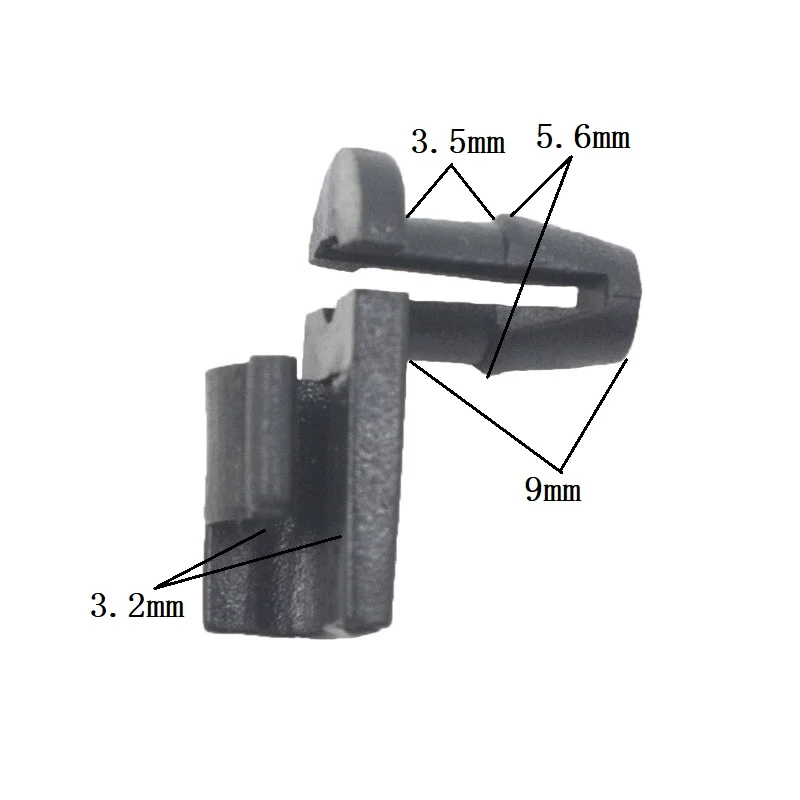 Universelle Kunststoff-Verschlussstangenbefestigungen, Autodraht-Clip, passend für 3 mm, 4 mm, 5 mm Loch, Türschlossstangen-Clip – Detail 10