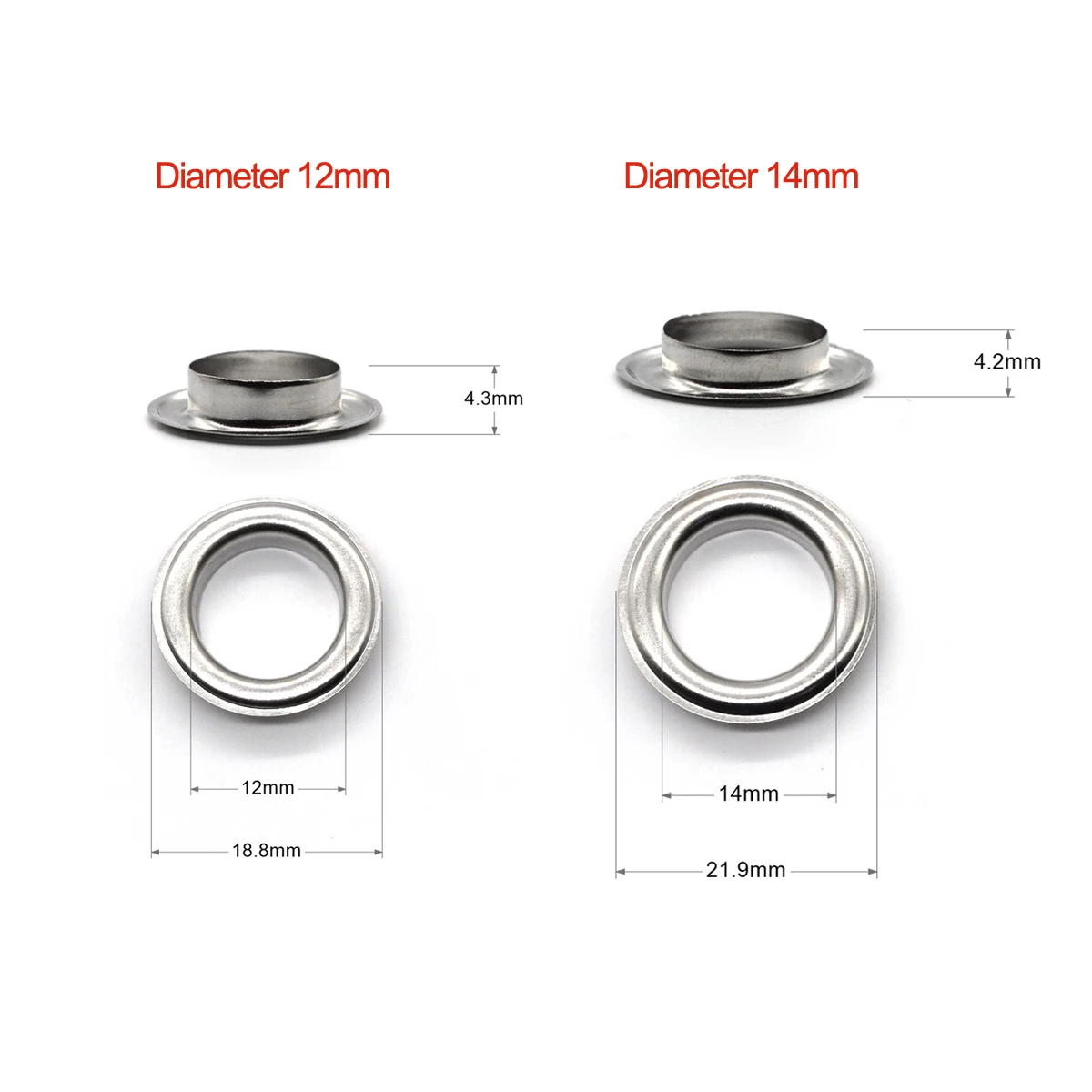 30sets 12mm 14mm Brass Material Silver Flat Edge Grommet Eyelet With Washer Fit Leather DIY Craft Shoes Belt Cap Accessories eyelet grommet ring,eyelet grommet ring kit,grommet eyelet kit,screw back eyelets,metal eyelet buttons