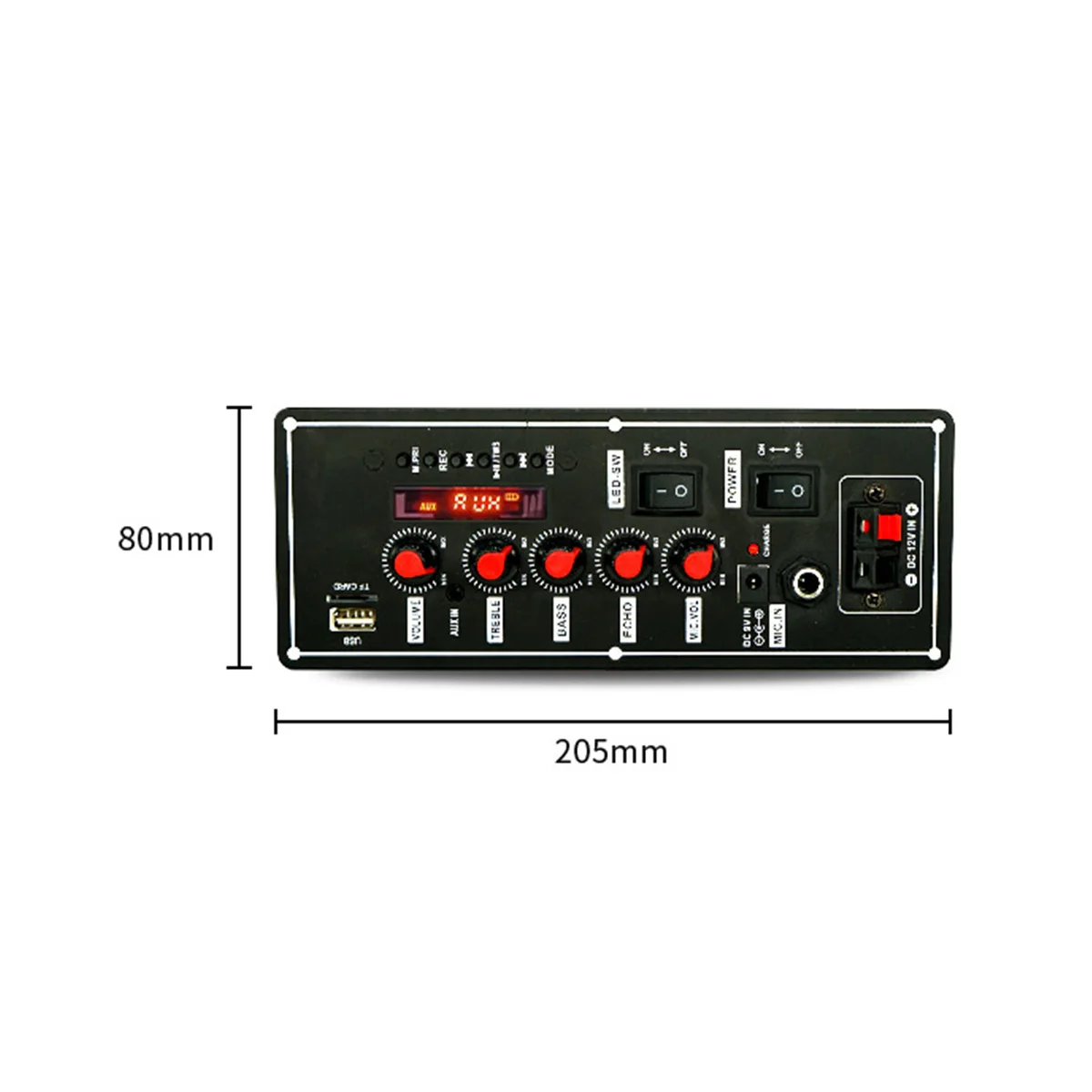 7.4V 앰프 보드 스퀘어 댄스 스피커 앰프 지지대, 블루투스 AUX U 디스크, 5-8 인치 스피커, DIY 홈 시어터, 2x10W