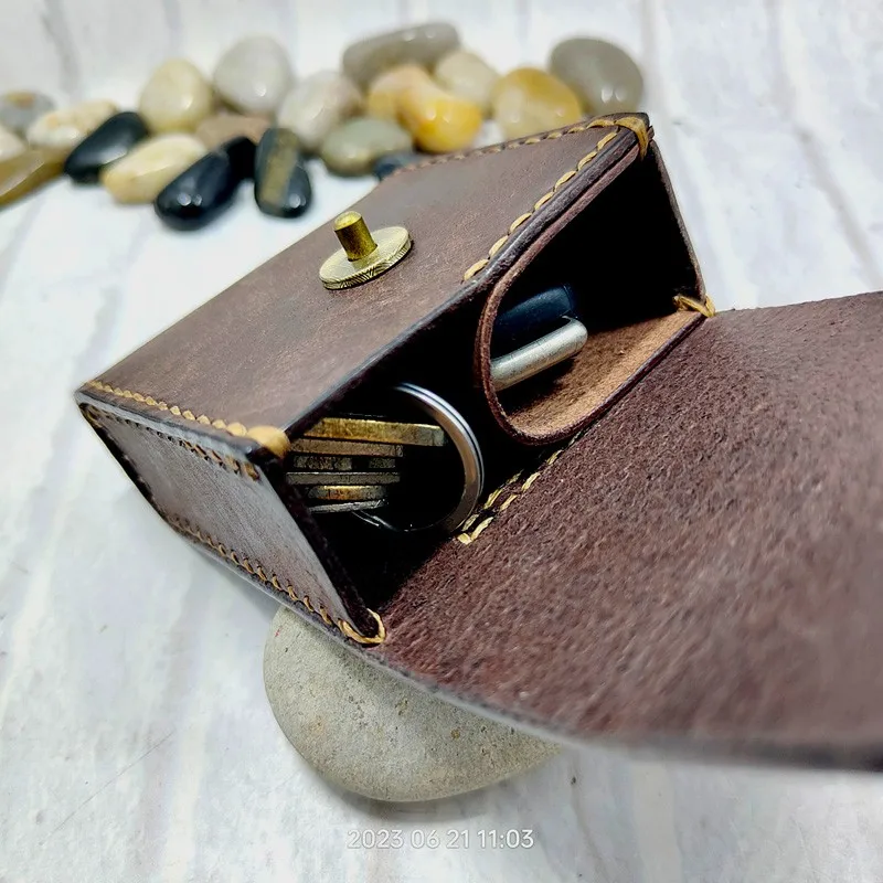 Blongk Multifunctional Key Holder Waist Bag Genuine Leather Car Key Case Folding Glasses Belt Pack Men Women 1652cg 6
