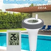 Wireless Digital Floating Pool Thermometer LCD Swimming Pool Bath Water Spas Aquariums In/Outdoor Temp Monitor Remote Time Clock 2