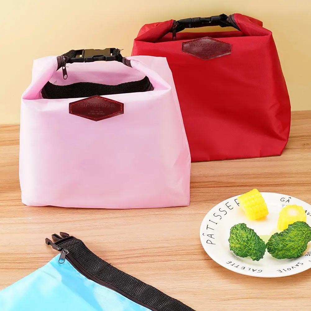 1Pc Thermal Insulated Lunch Bag Portable Oxford Cloth Cooler Lunchbox Storage Bag Carry Picinic Food Tote Insulation Package lunch bag lunch cooler bag cooler bag insulated foil bag