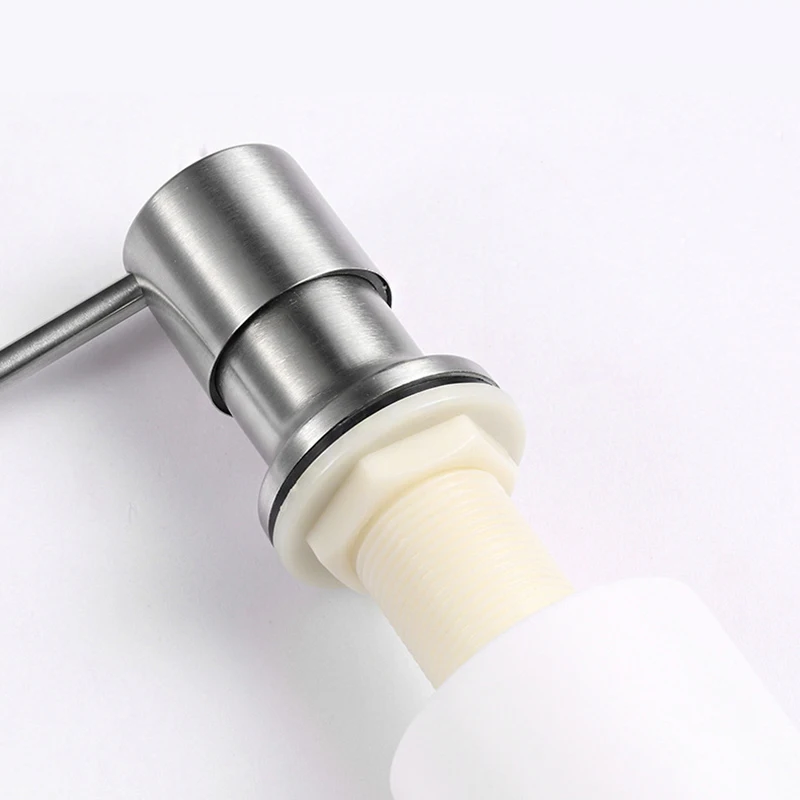 Kitchen Sink Countertop Press Pump Apparatus 350 Ml Stainless Steel Reusable Pump Head Extension Tube Liquid Bottle Sink soap dispenser,soap liquid box,pressing soap liquid box