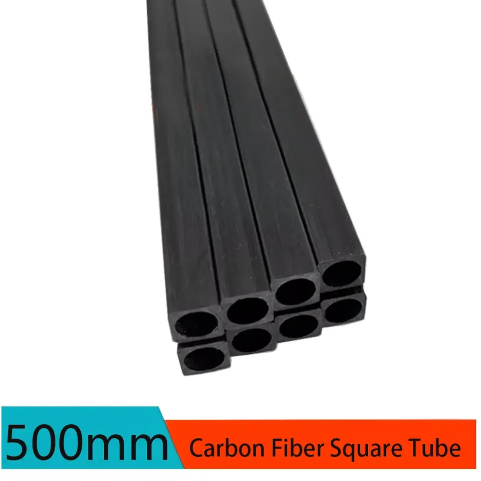1-2-3-6pcs Carbon Fiber Square Tube Length X 500mm Outer Diameter 2mm 3mm 4mm 5mm 6mm 8mm 10mm Pultruded Carbon Fiber Tube image 5