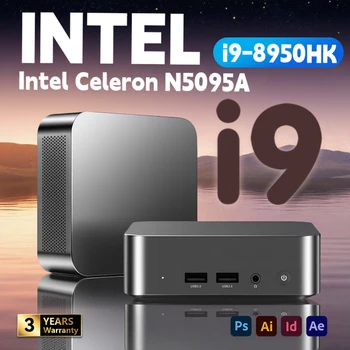 Windows 11 mini Pc Desktop Intel Core i9 8950HK Intel N5095A Mini Pc Computer SSD M.2 1TB 2TB DDR4 16GB i9 Pc Gaming Computer 1