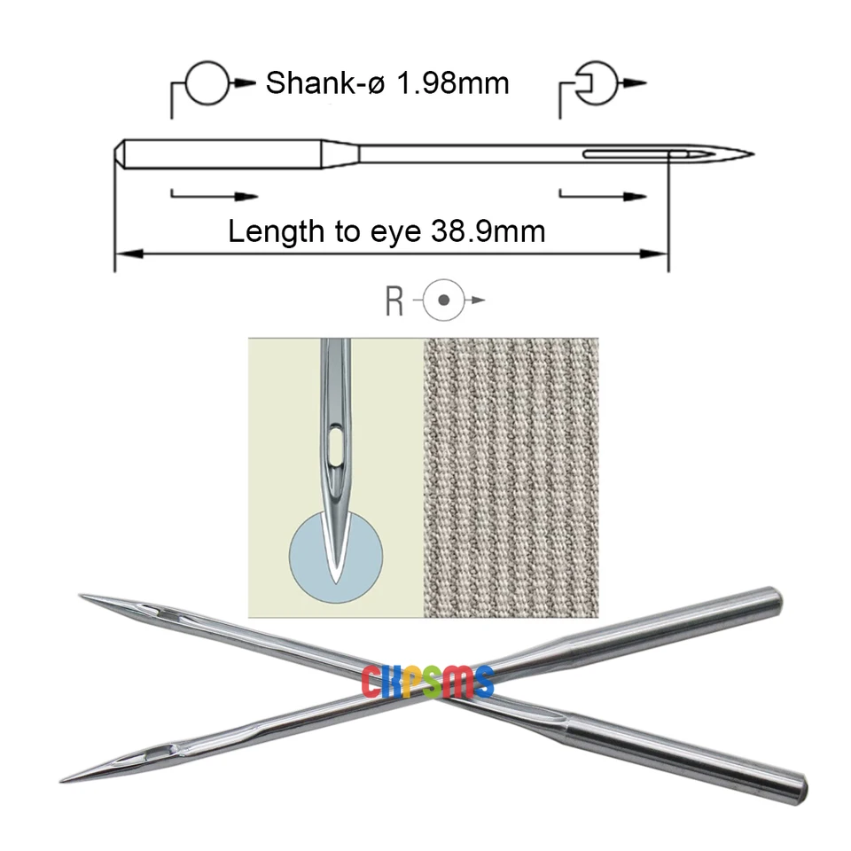 50PCS Groz Beckert 29X3 DIX3 332 Needles Compatible with Singer 29