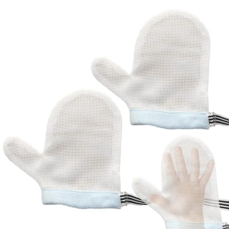 Newborn Gloves Thumb Protector Baby Mesh Gloves Baby Mittens Protective Gloves Children's Mittens Baby Hand Mittens Nail Biting 2