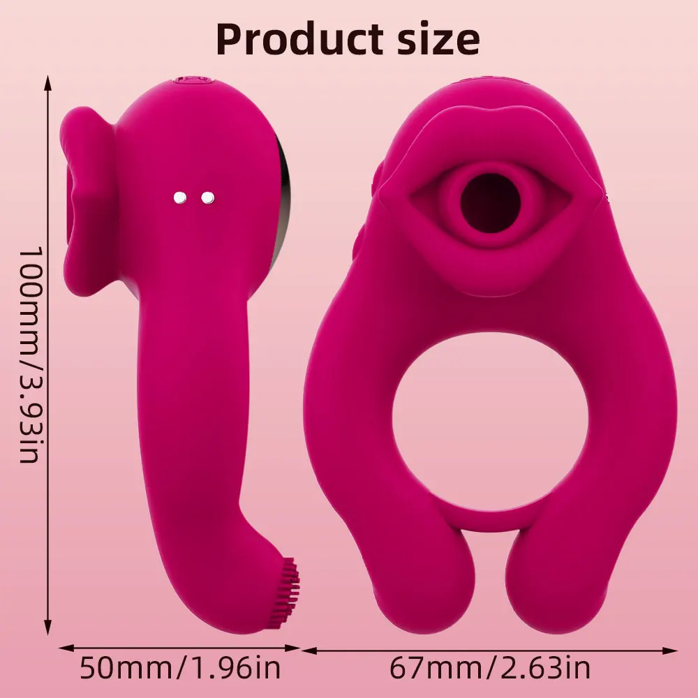 Sucking Tongue Licking Clit Stimulator Delayed Ejaculation CockRing Clitoral Stimulator Scrotum Massager clitoris vibrator clit sucking vibrator female sex toys vibrator sex toy Erotic SexToy Couple
