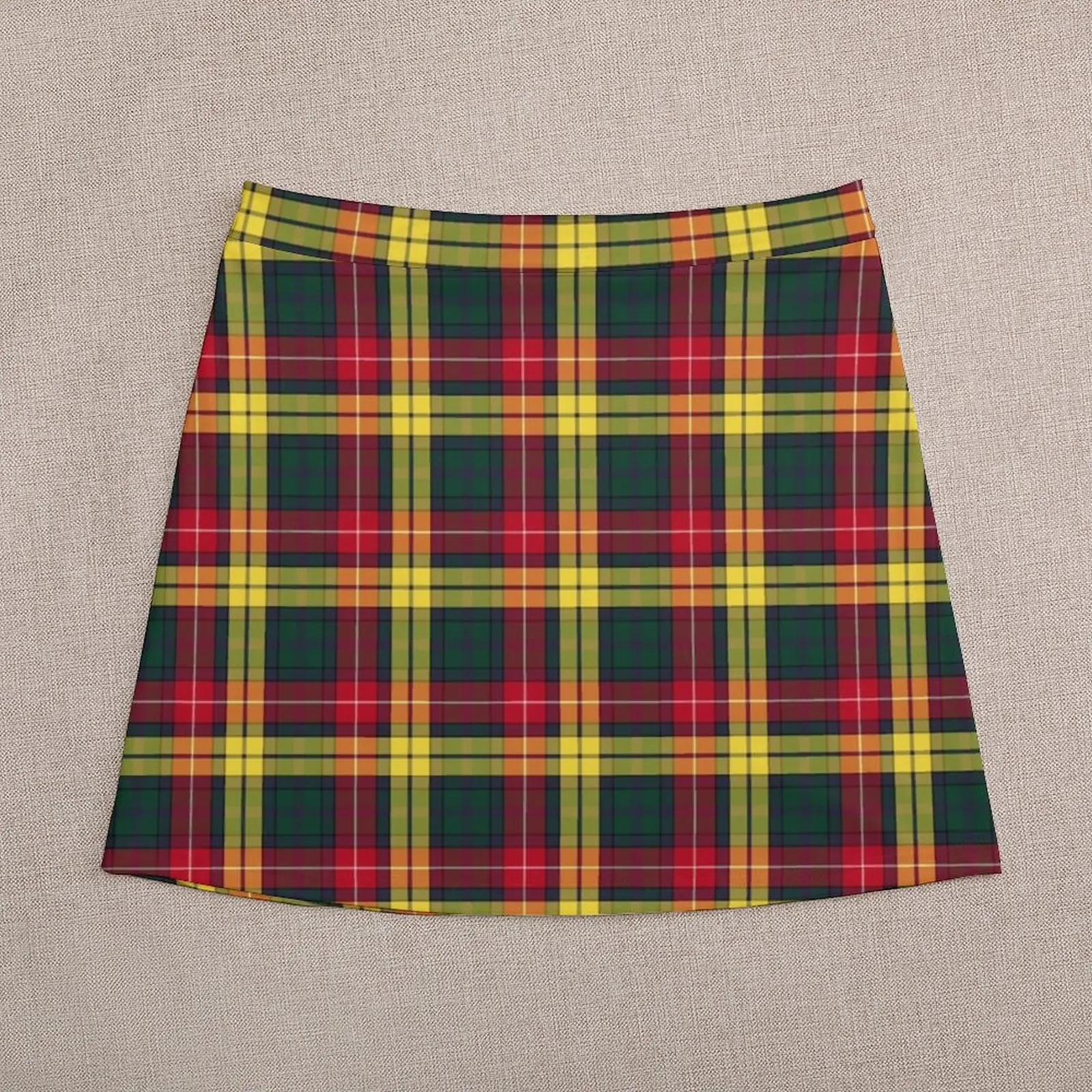 Clan Buchanan Tartan Mini Skirt korean style skirt Women's clothing Summer dress