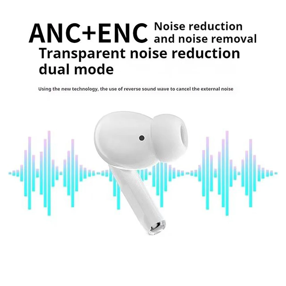 Wireless Bluetooth earphones ANC active noise cancelling in ear earbuds suitable for Android/iPhone systems 5
