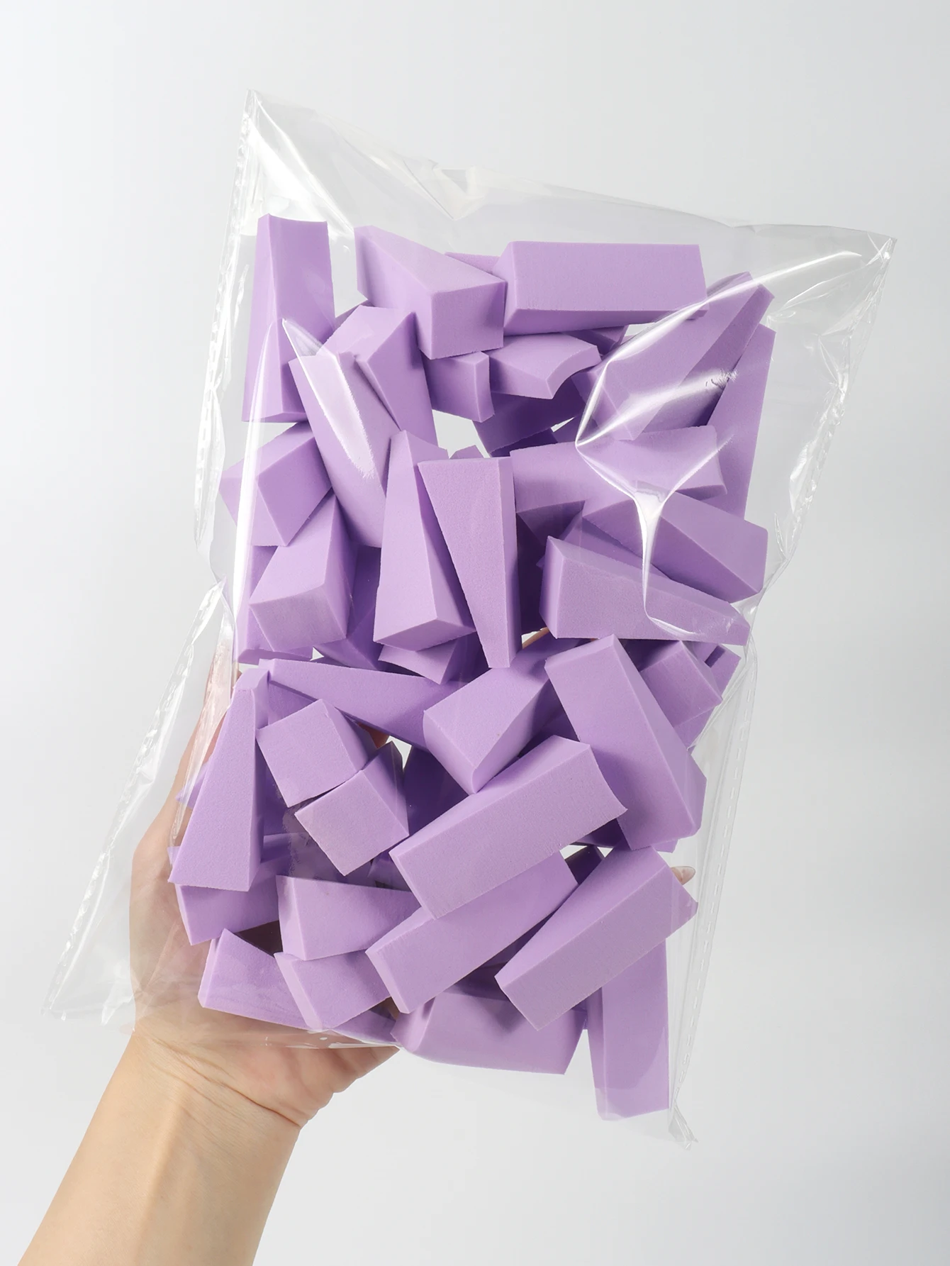50 Pieces of Random Color Facial Curve Mixed Makeup Sponge, Latex Free, Small Wedge-Shaped Smooth Application Beauty Sponge Appl 6
