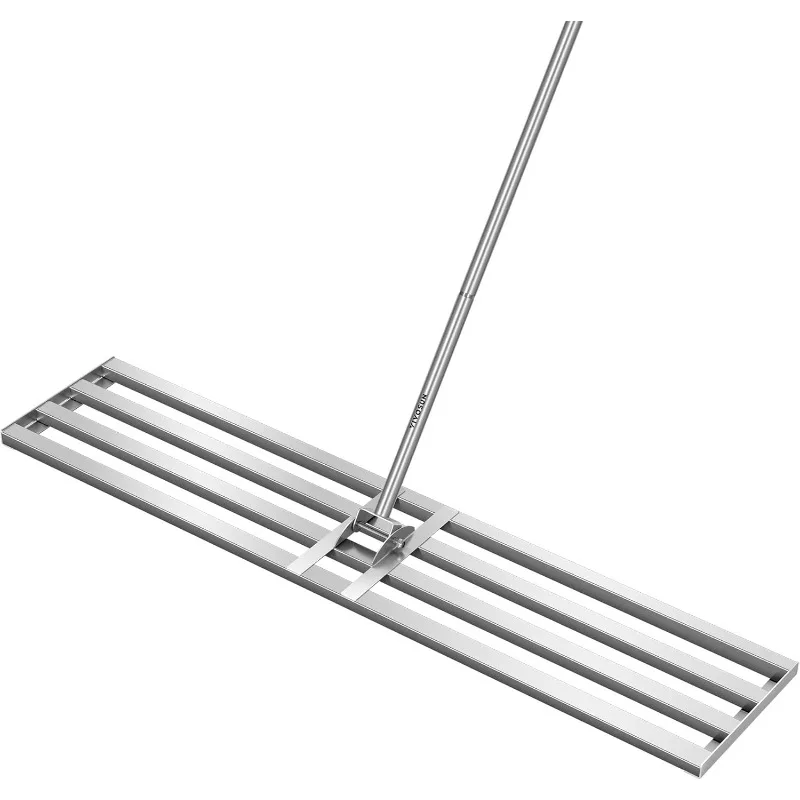 48" Stainless Steel Lawn Leveling Rake with 7FT Handle 1
